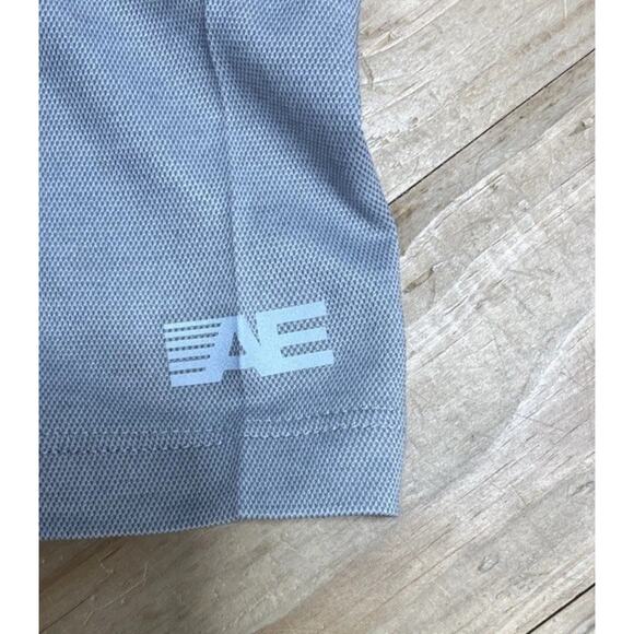 American Eagle Jersey Polo Shirt Mens M Gray Short Sleeve Soft Preppy Casual - Picture 7 of 7